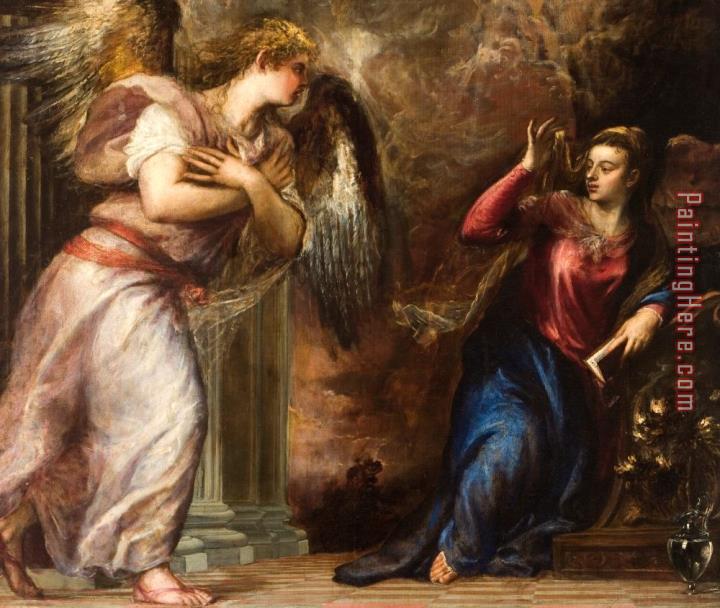 Titian Detail Of The Annunciation